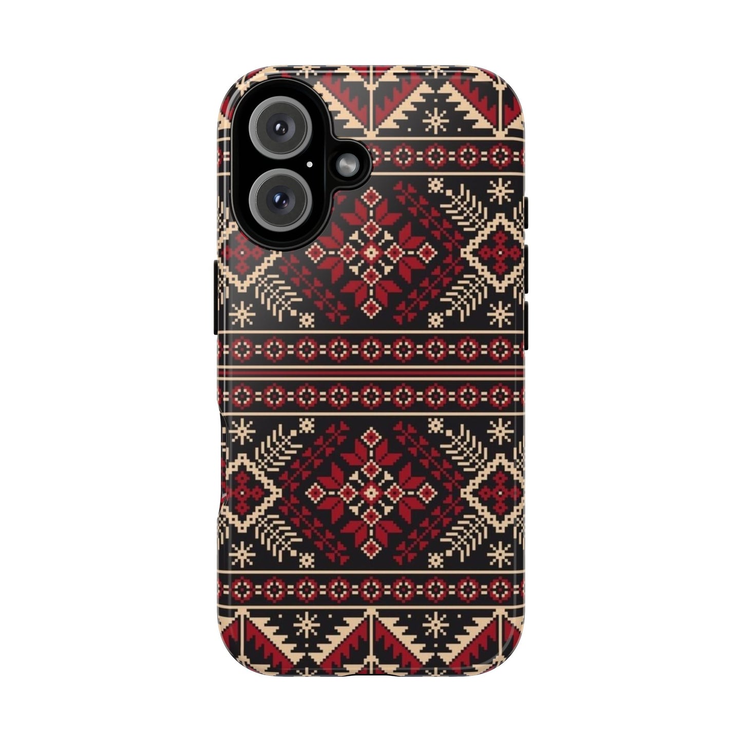 Palestinian Tatreez Black/Red/White