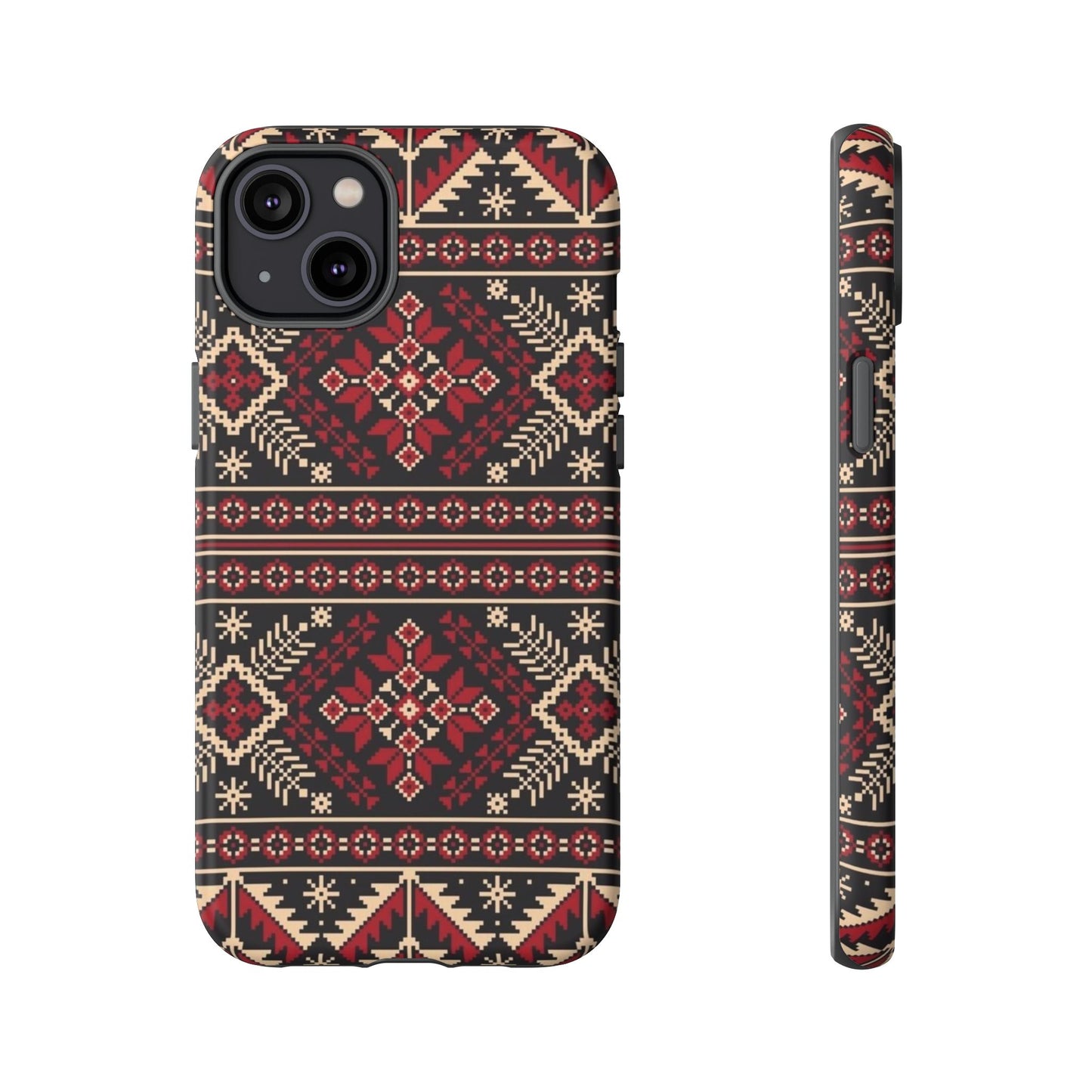 Palestinian Tatreez Black/Red/White