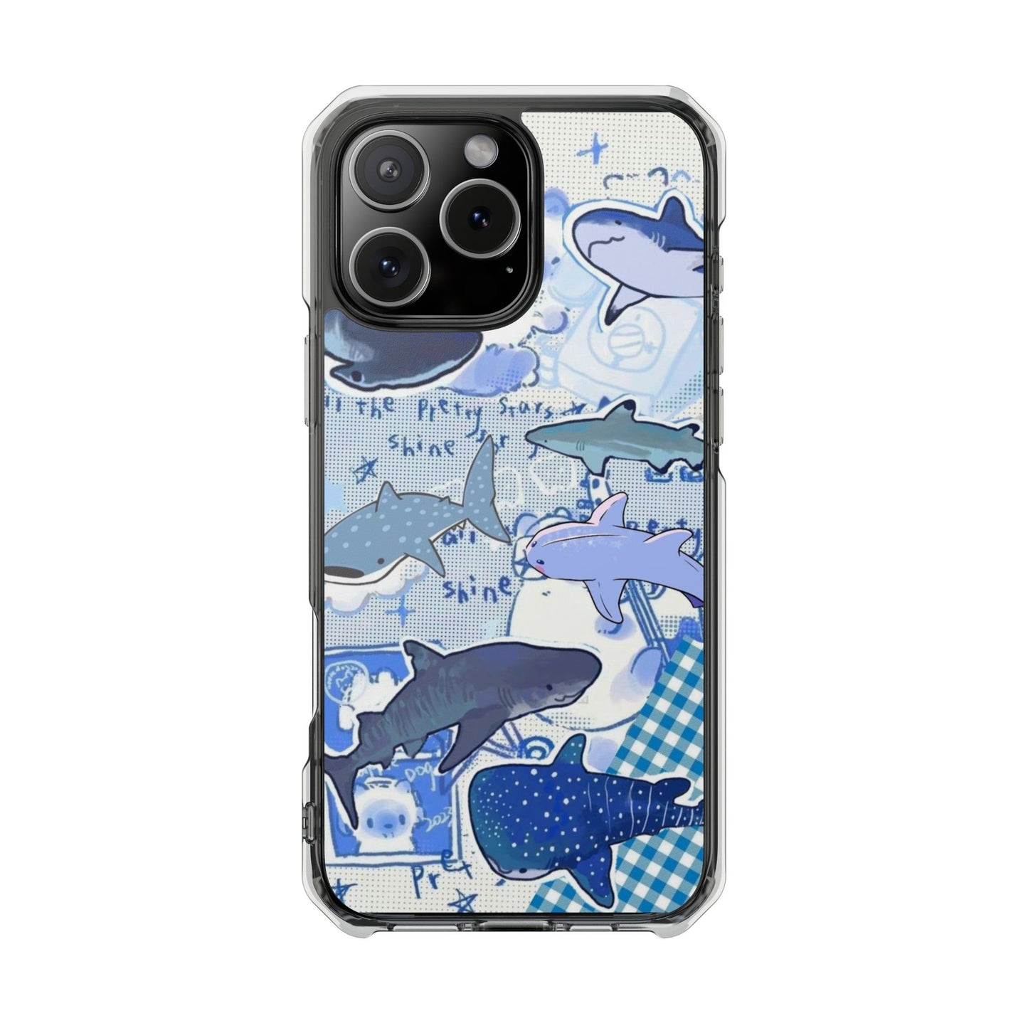 Shark Collage Magnetic Clear Impact Cases