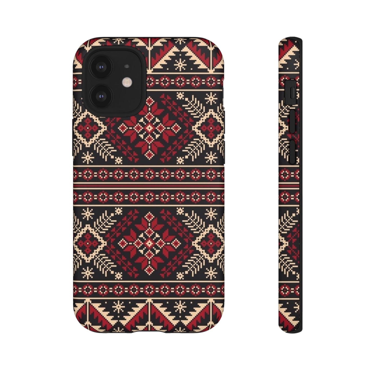 Palestinian Tatreez Black/Red/White