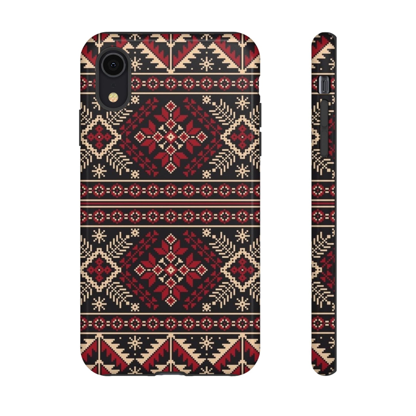 Palestinian Tatreez Black/Red/White