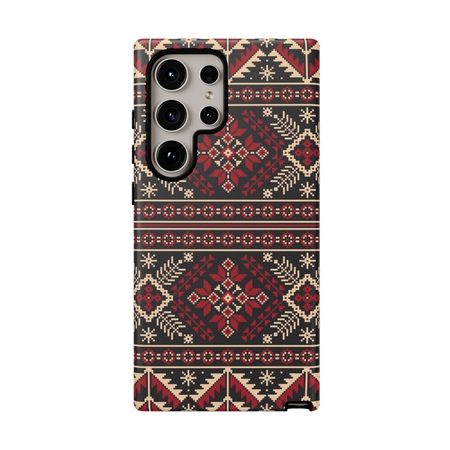 Palestinian Tatreez Black/Red/White