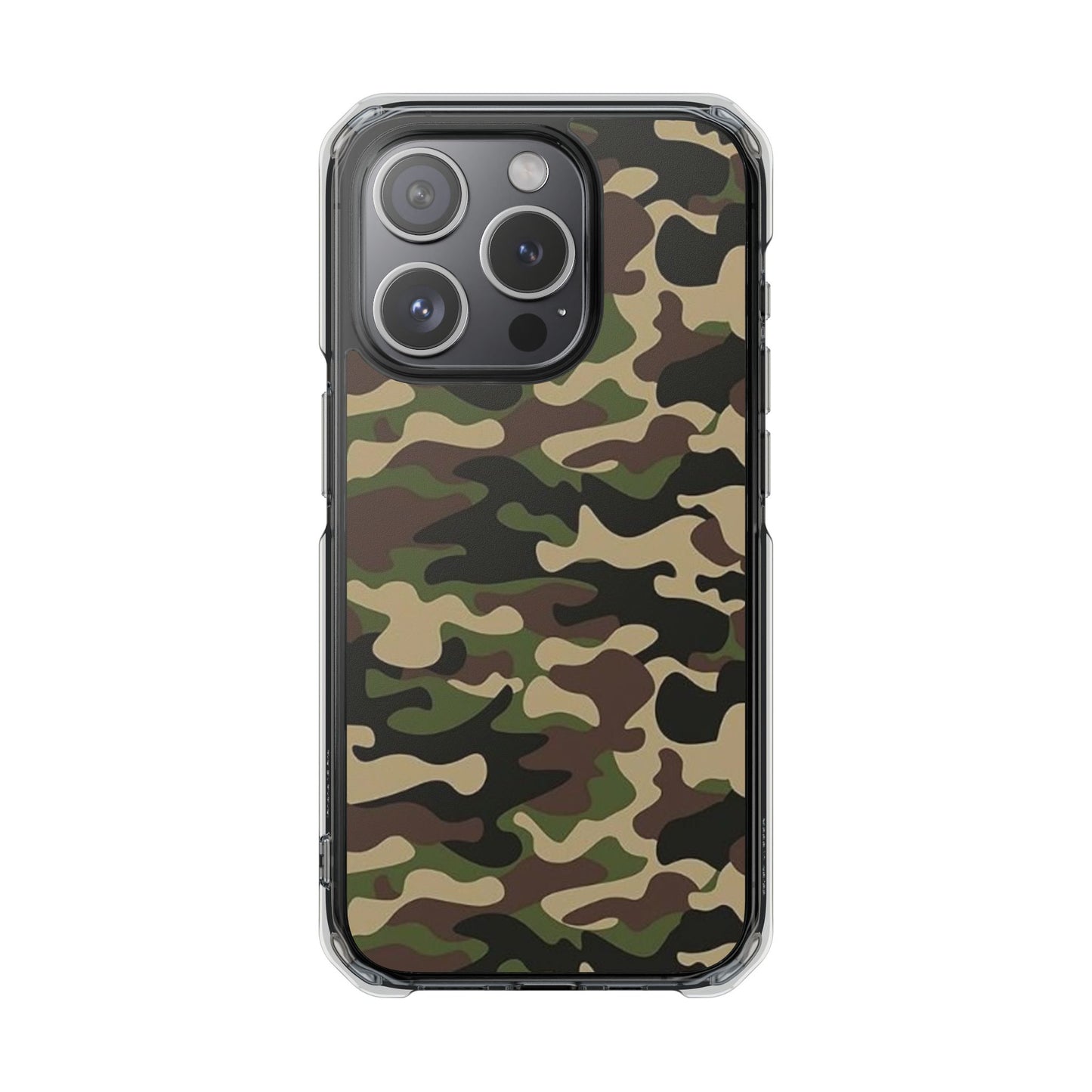 Camouflage Magnetic Clear Phone Case