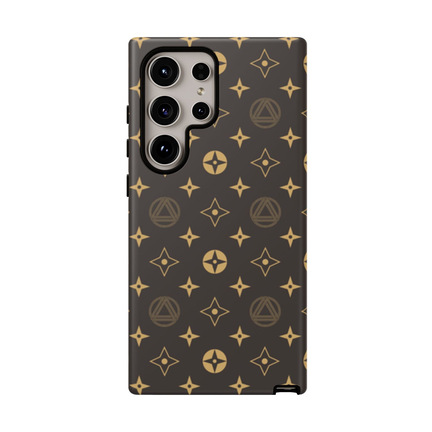 Stylish Phone Case with Abstract Gold Pattern