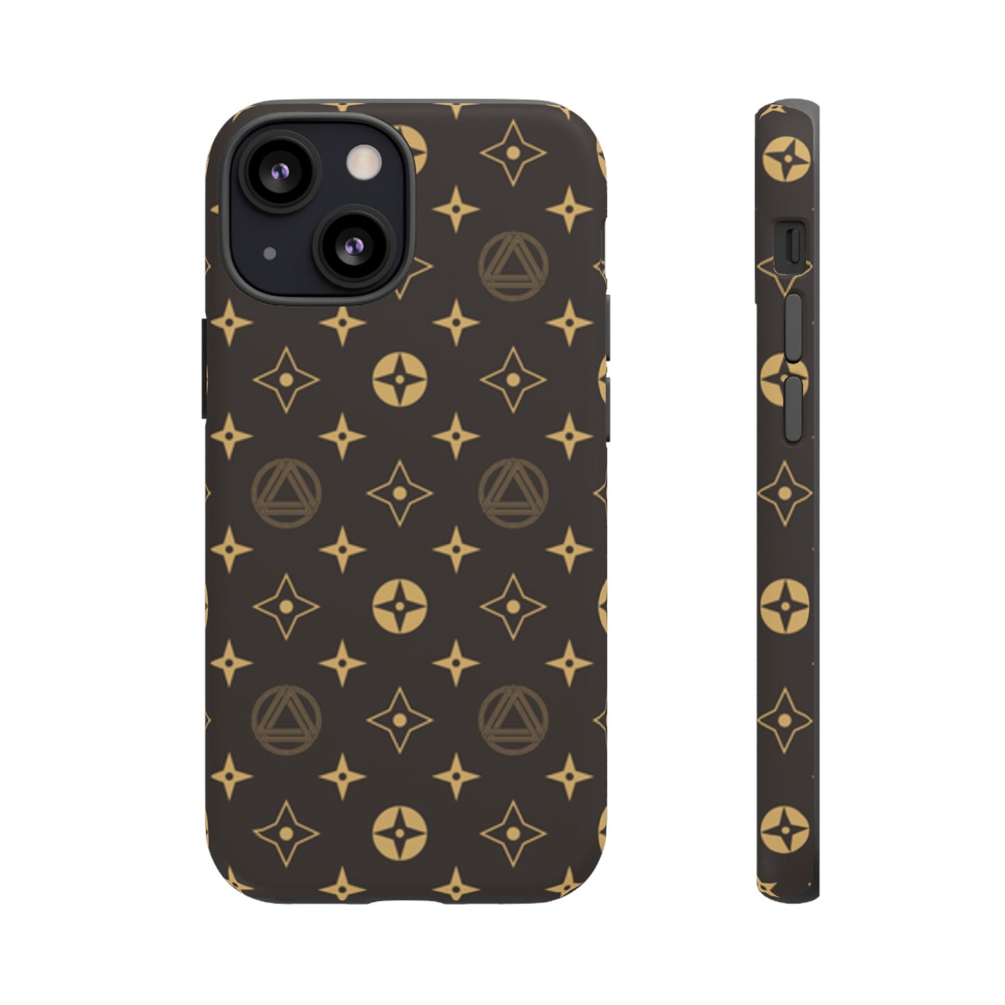 Stylish Phone Case with Abstract Gold Pattern