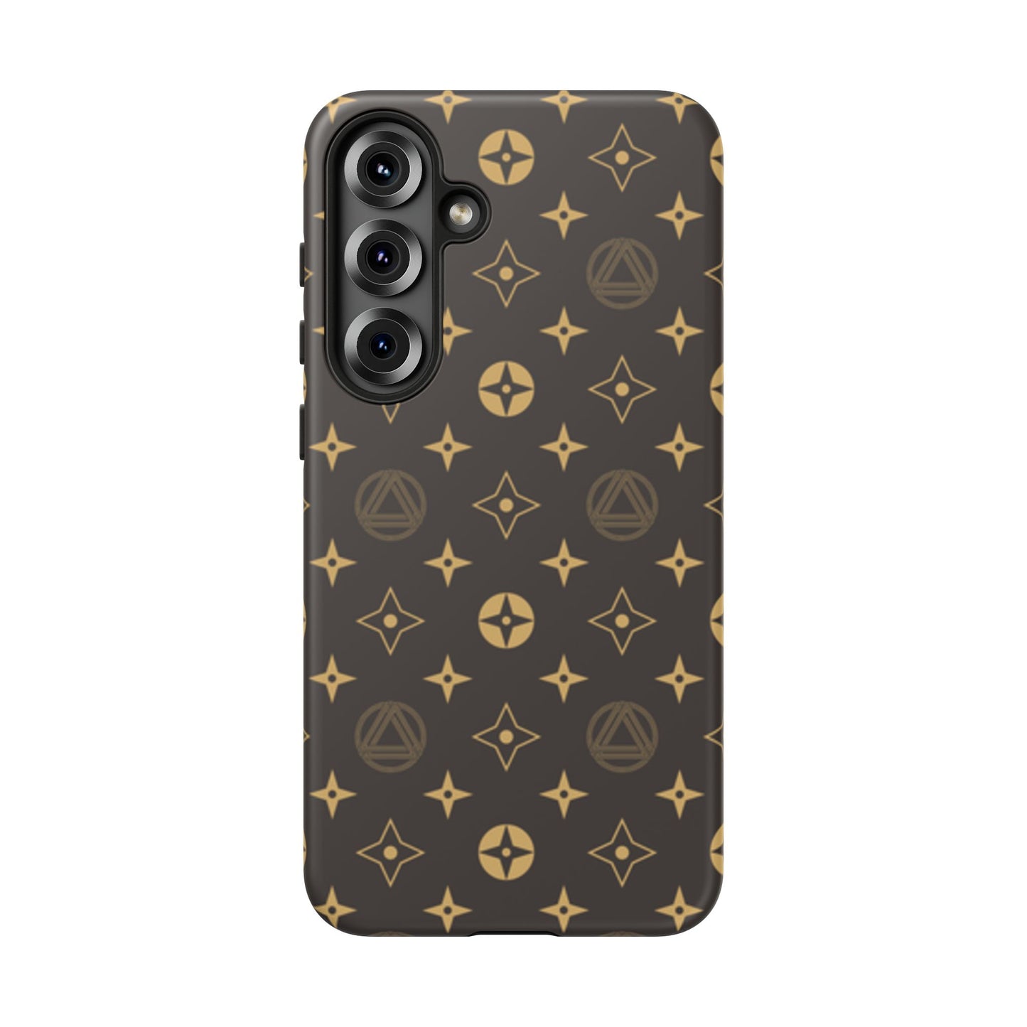 Stylish Phone Case with Abstract Gold Pattern