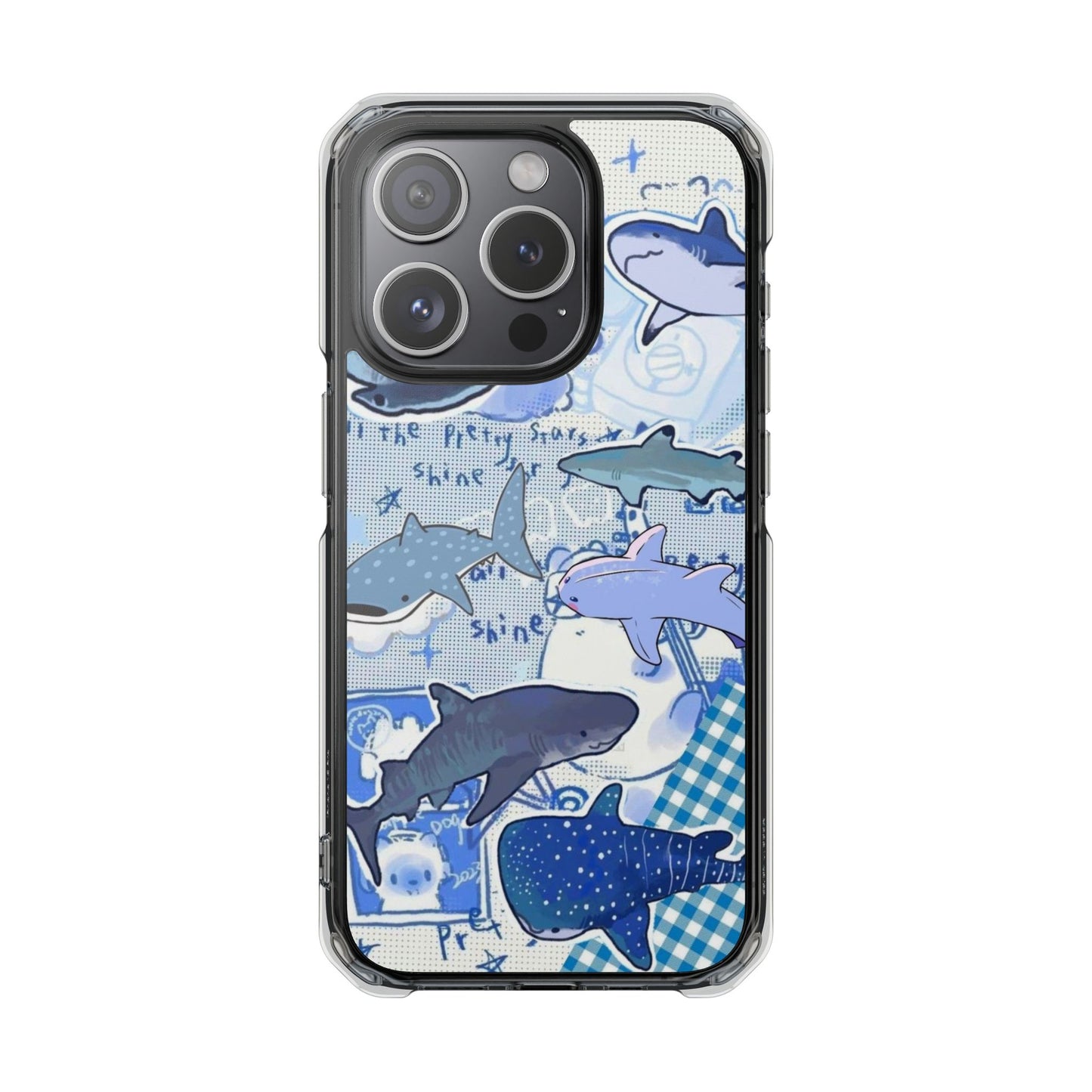 Shark Collage Magnetic Clear Impact Cases