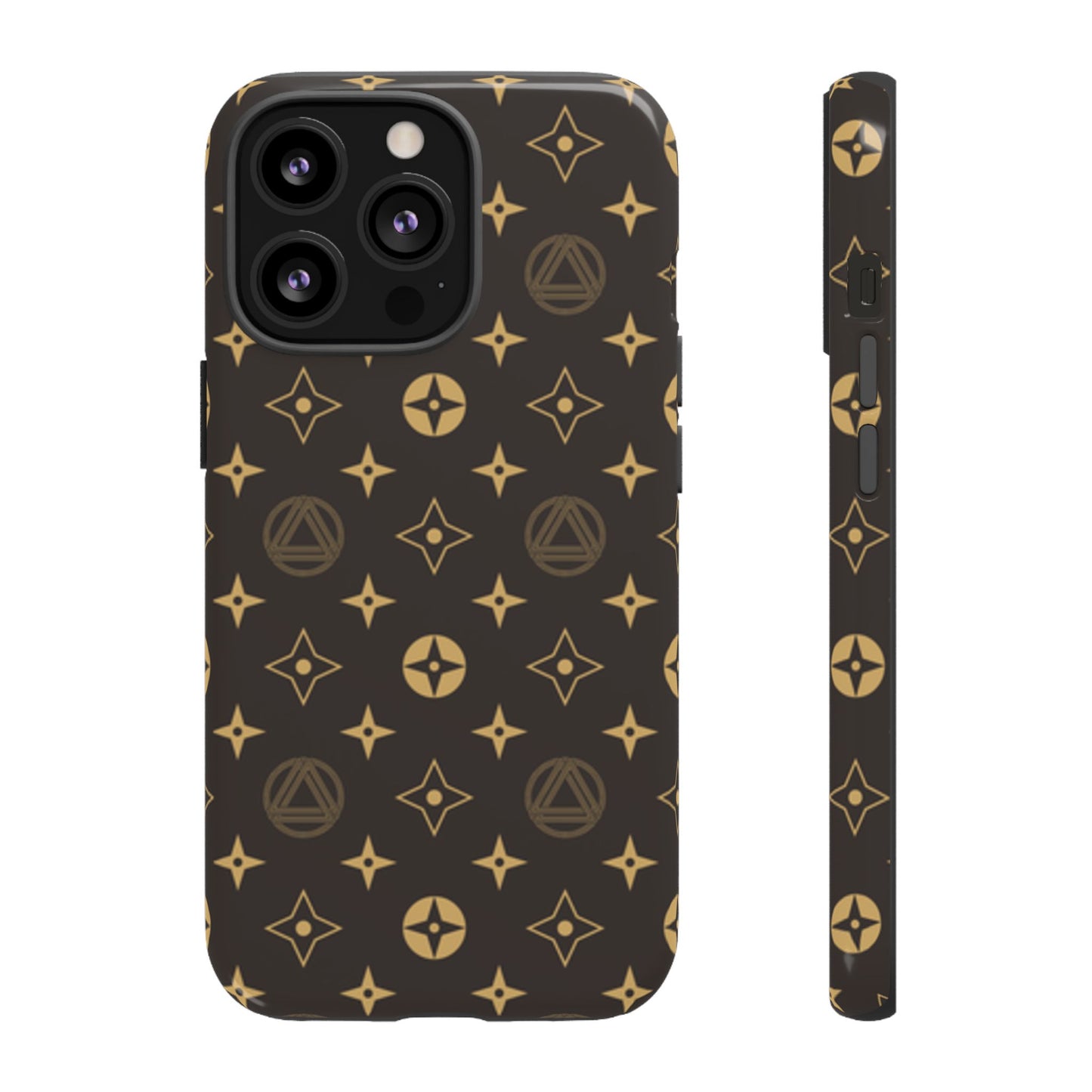 Stylish Phone Case with Abstract Gold Pattern