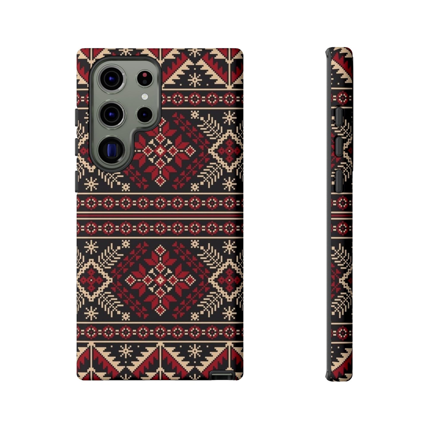 Palestinian Tatreez Black/Red/White