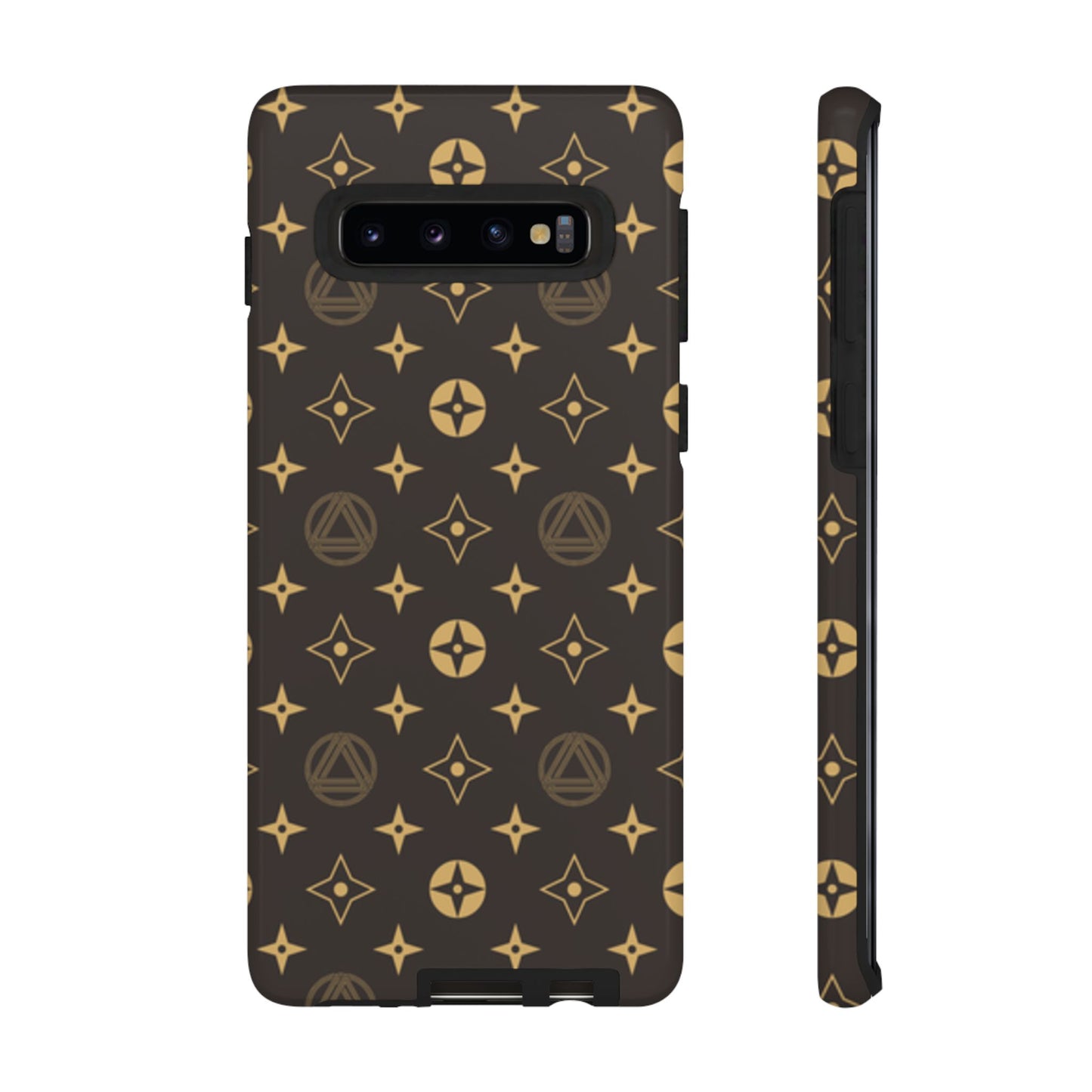 Stylish Phone Case with Abstract Gold Pattern