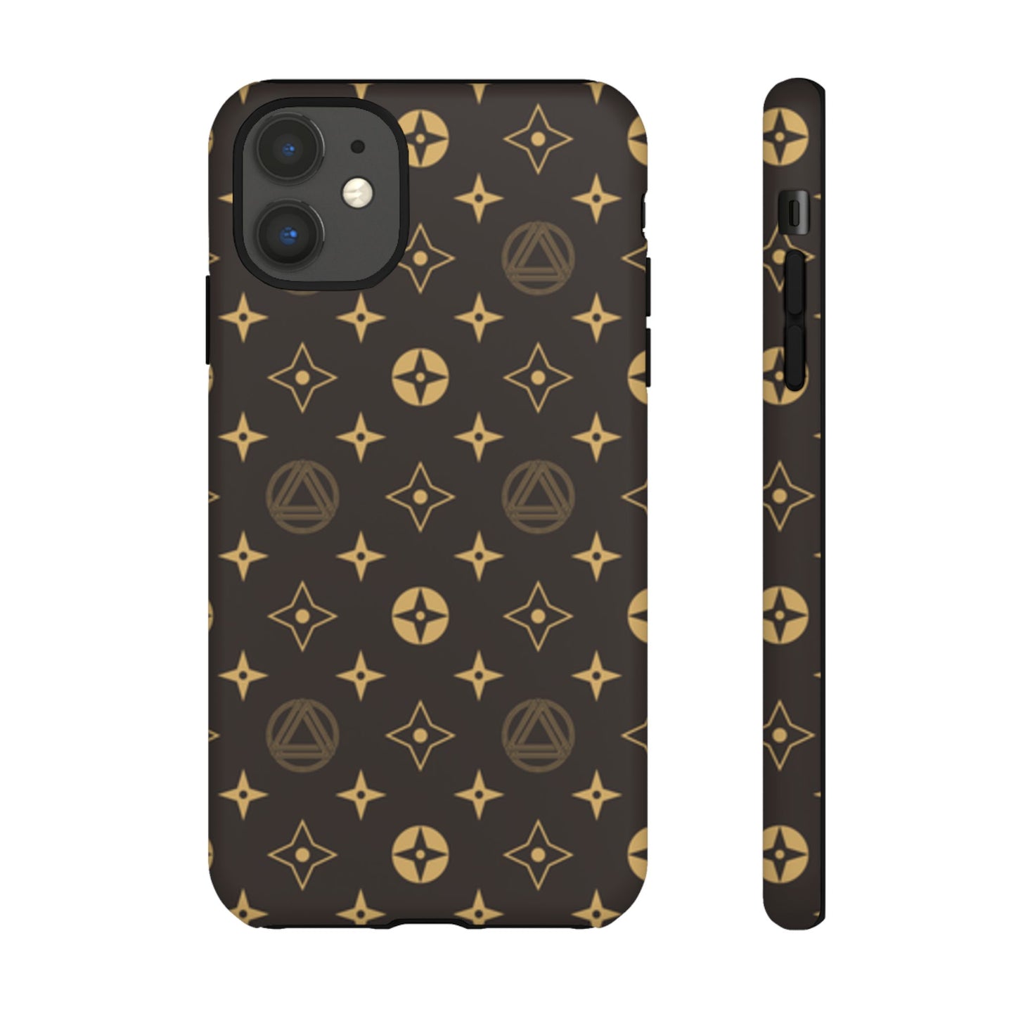 Stylish Phone Case with Abstract Gold Pattern