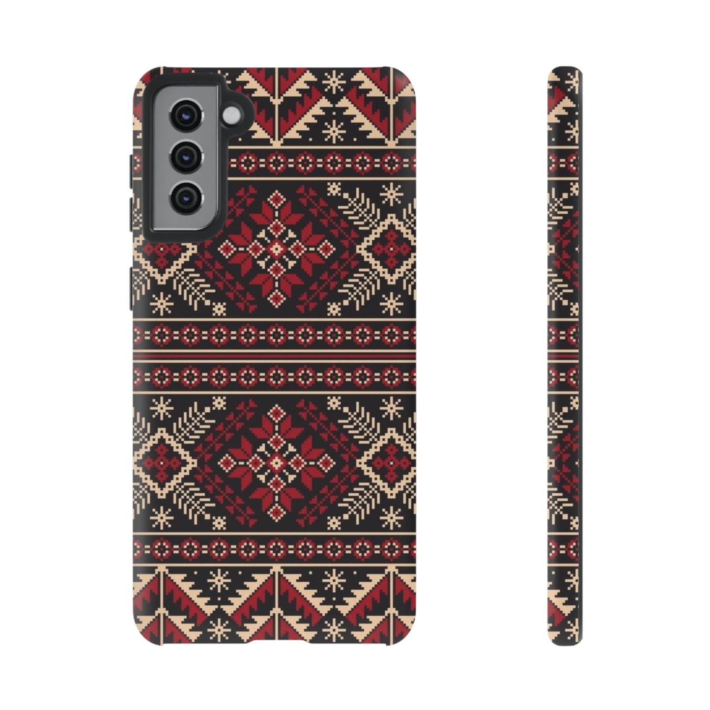 Palestinian Tatreez Black/Red/White