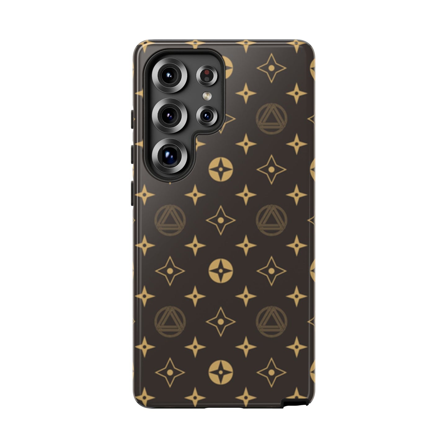 Stylish Phone Case with Abstract Gold Pattern