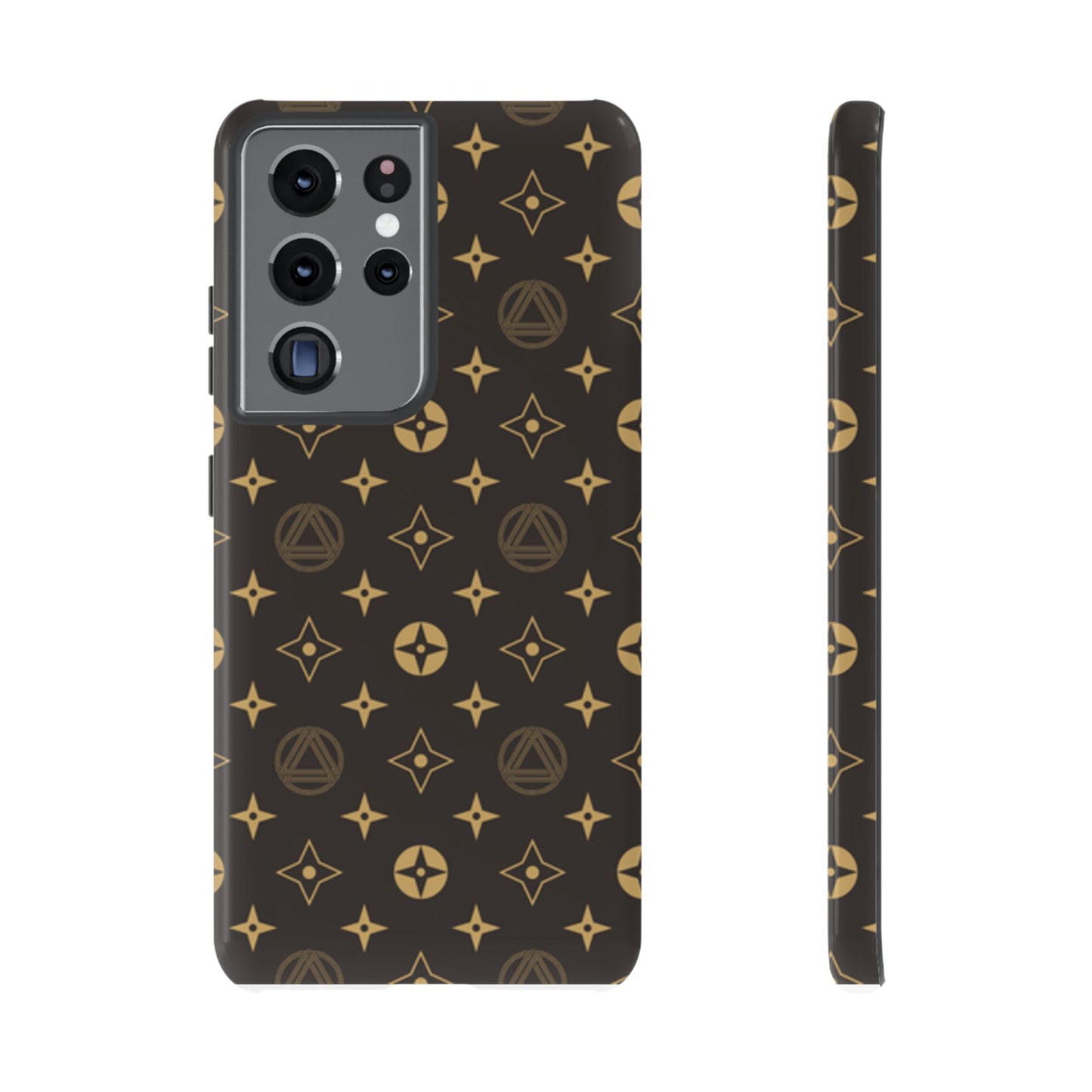 Stylish Phone Case with Abstract Gold Pattern
