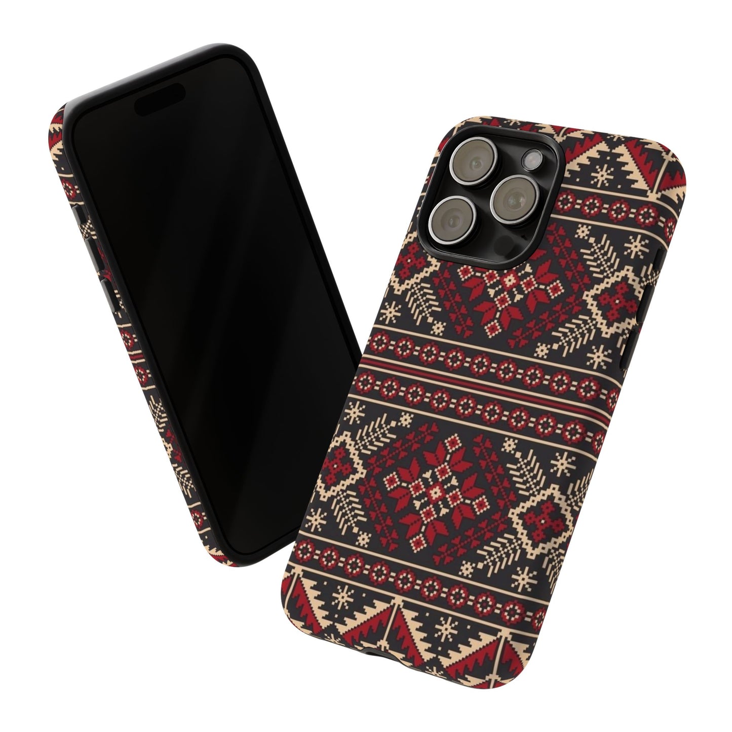 Palestinian Tatreez Black/Red/White
