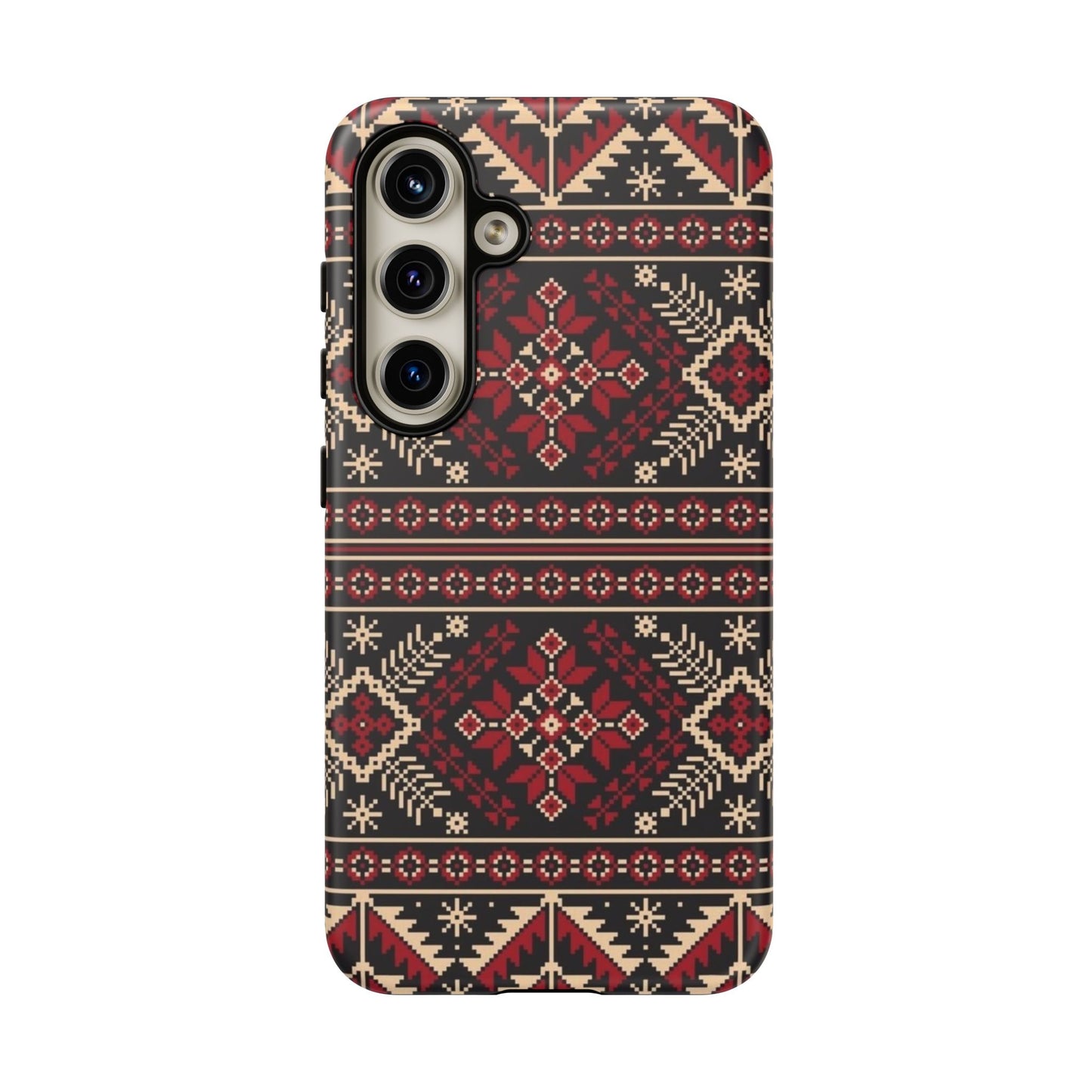 Palestinian Tatreez Black/Red/White