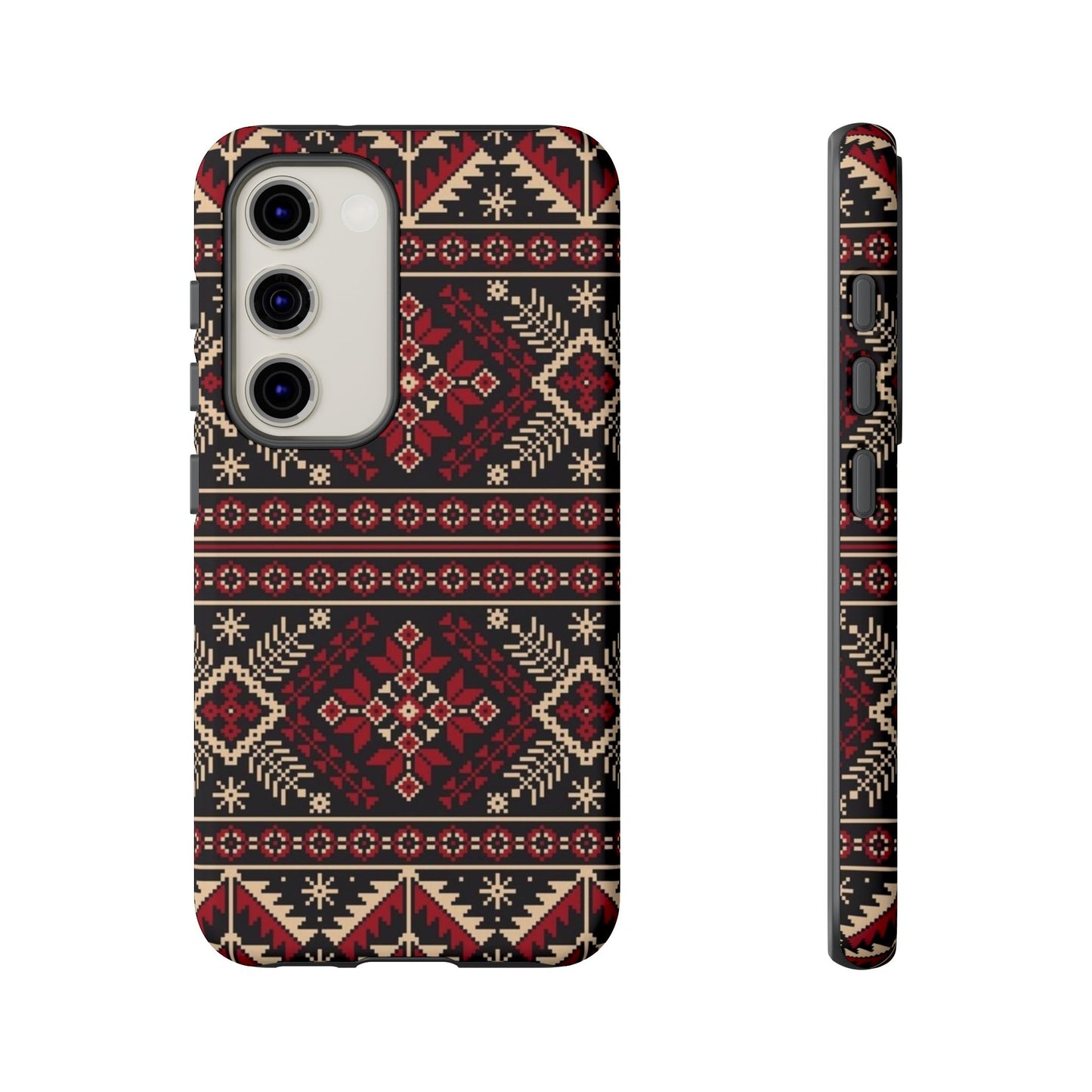 Palestinian Tatreez Black/Red/White