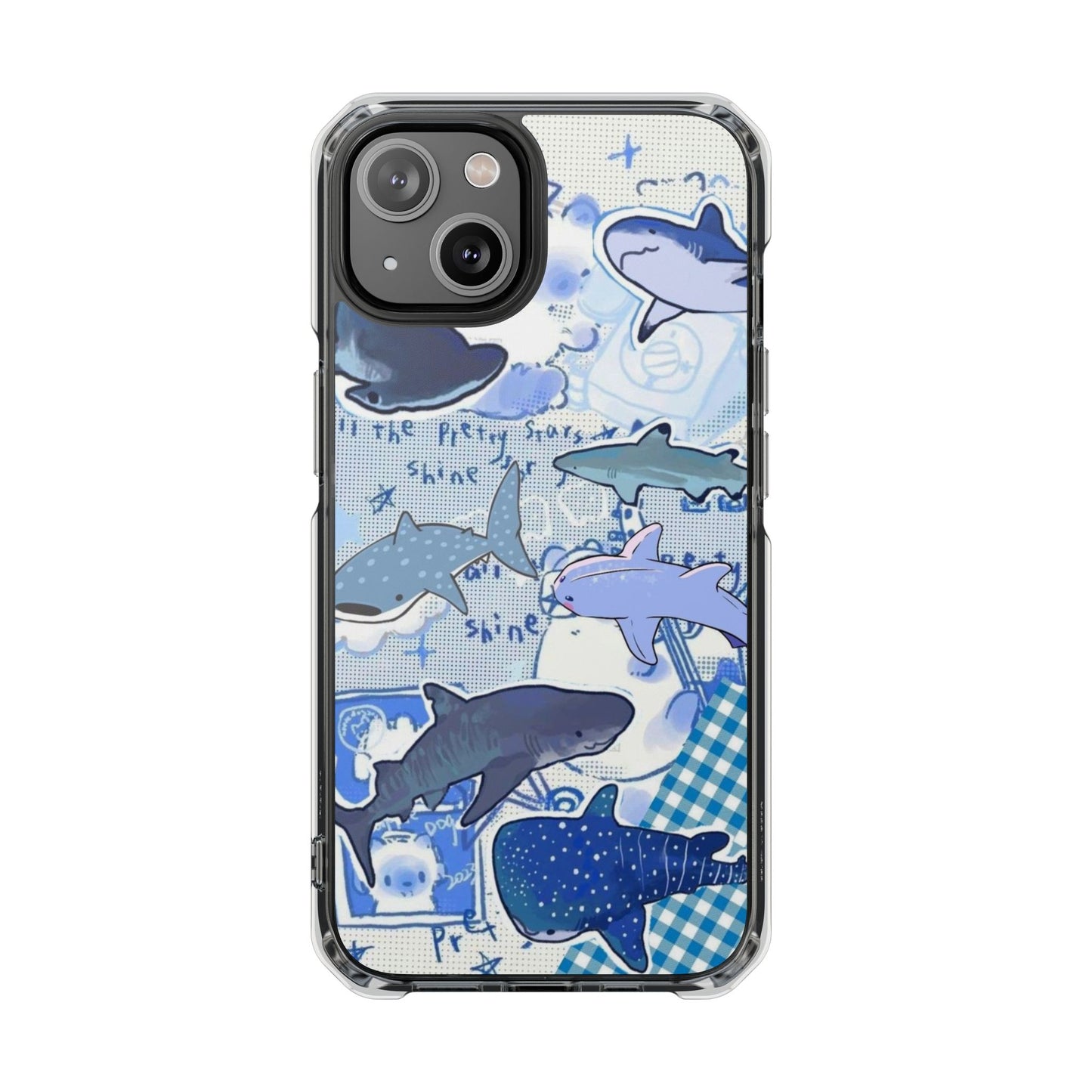 Shark Collage Magnetic Clear Impact Cases