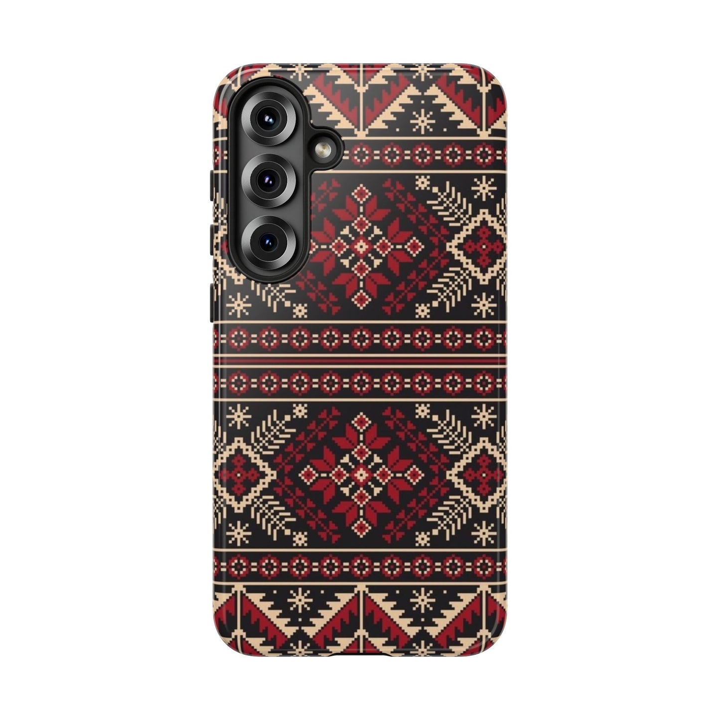 Palestinian Tatreez Black/Red/White