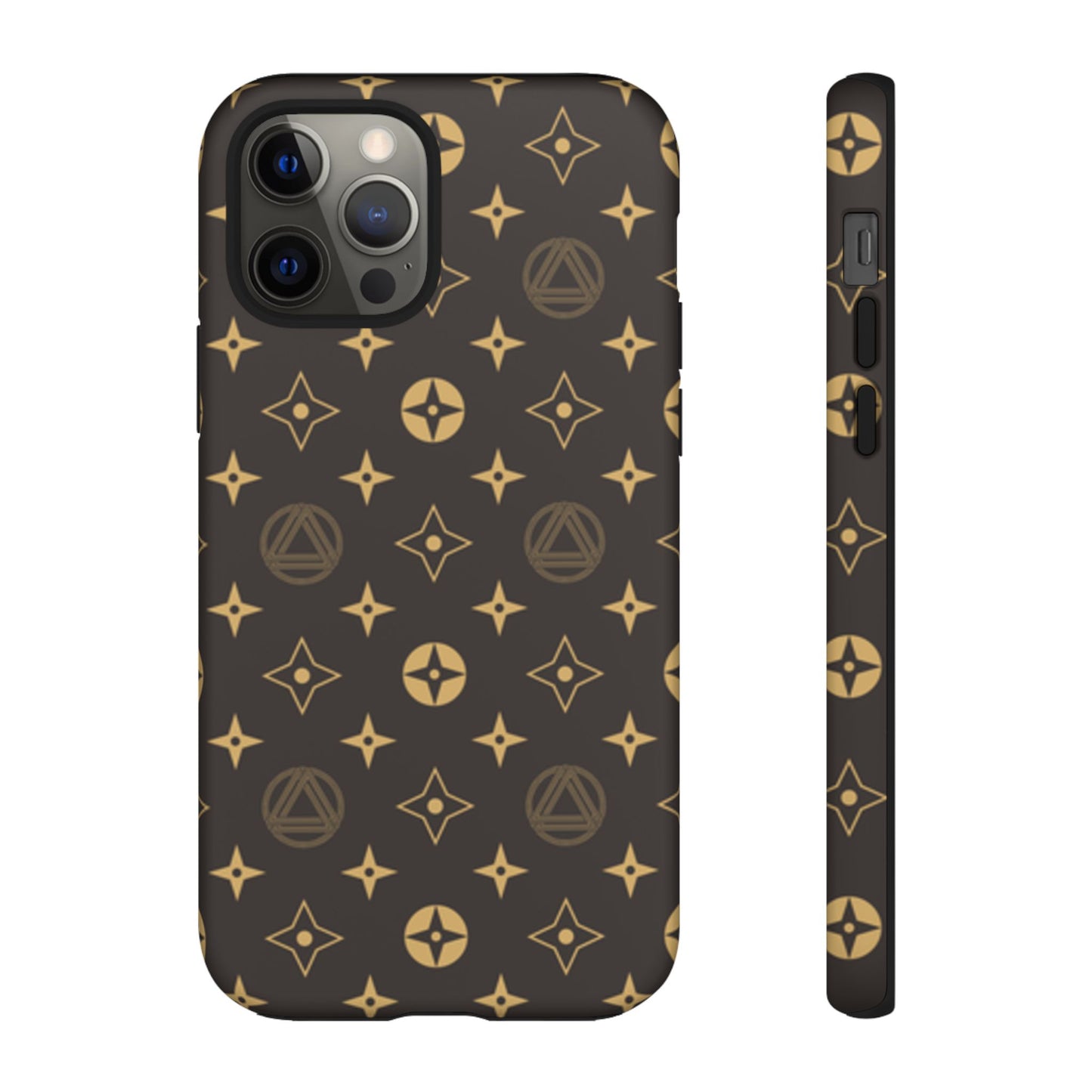 Stylish Phone Case with Abstract Gold Pattern