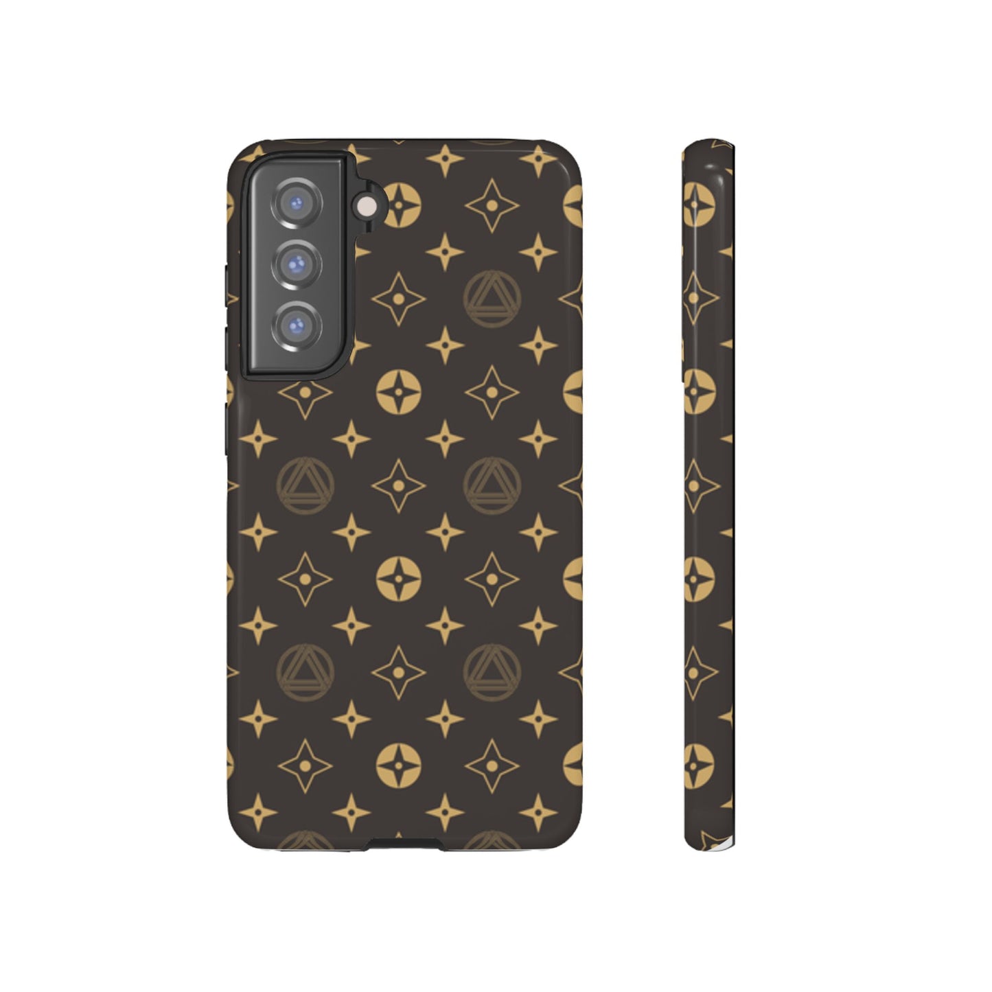 Stylish Phone Case with Abstract Gold Pattern