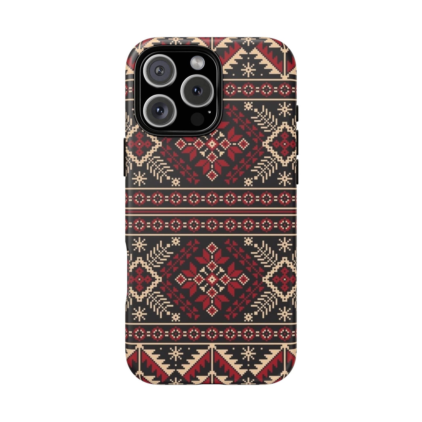 Palestinian Tatreez Black/Red/White