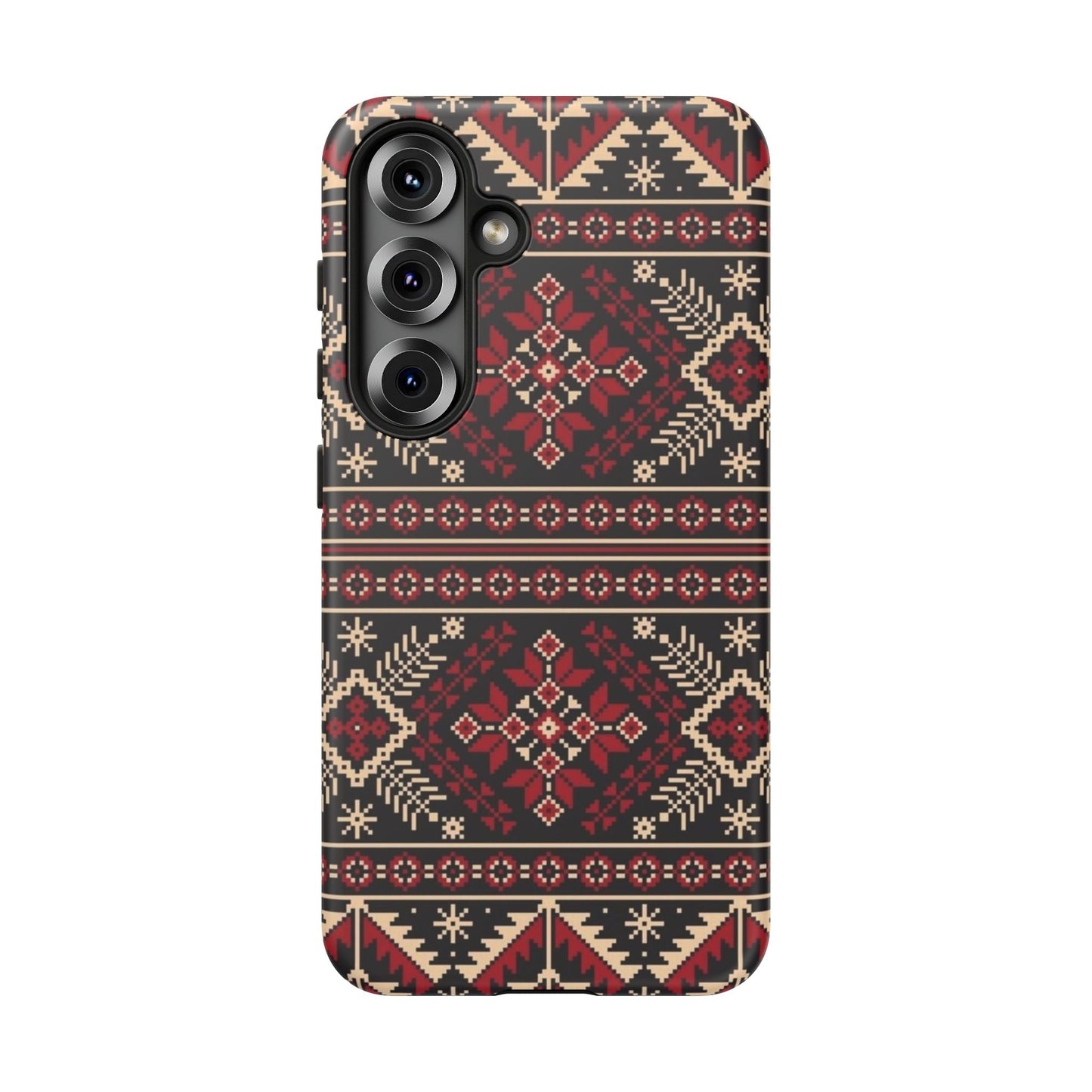 Palestinian Tatreez Black/Red/White