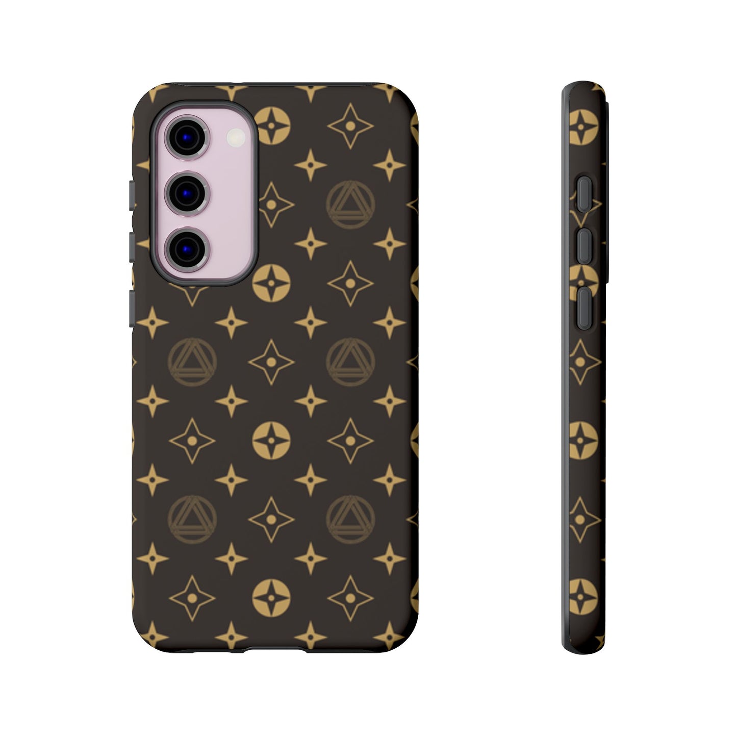 Stylish Phone Case with Abstract Gold Pattern