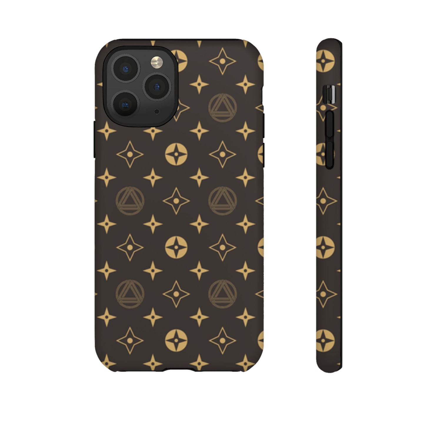 Stylish Phone Case with Abstract Gold Pattern