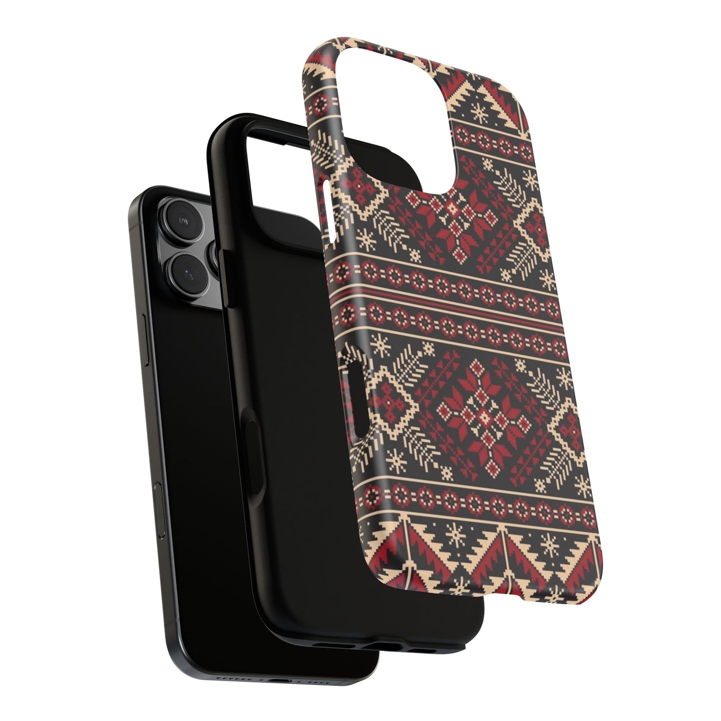 Palestinian Tatreez Black/Red/White