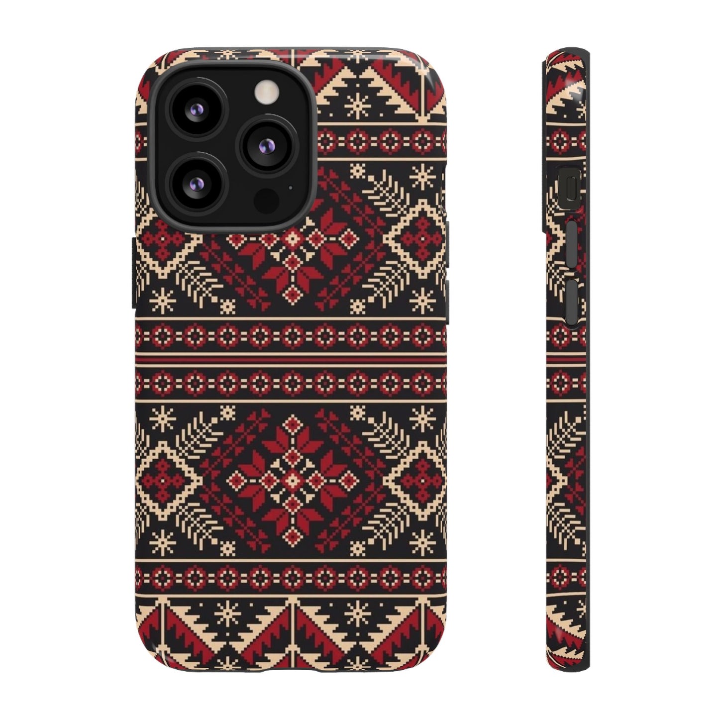 Palestinian Tatreez Black/Red/White