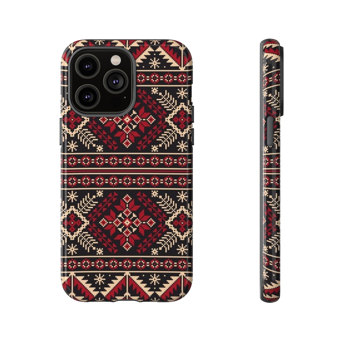 Palestinian Tatreez Black/Red/White