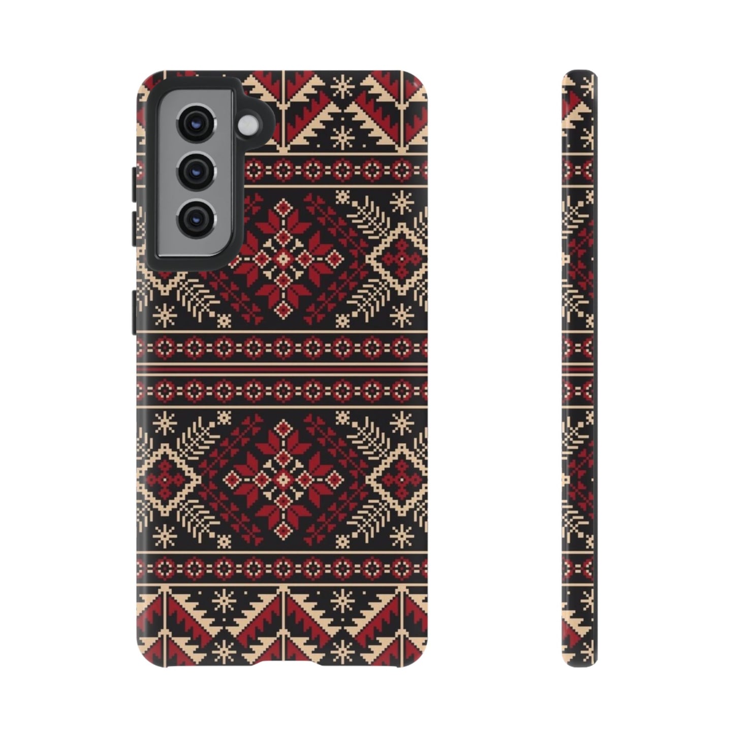 Palestinian Tatreez Black/Red/White