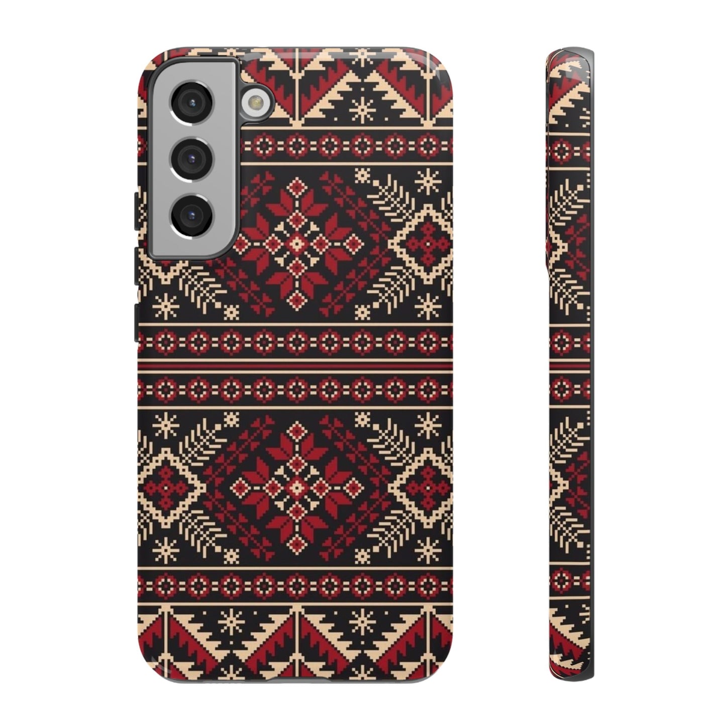 Palestinian Tatreez Black/Red/White