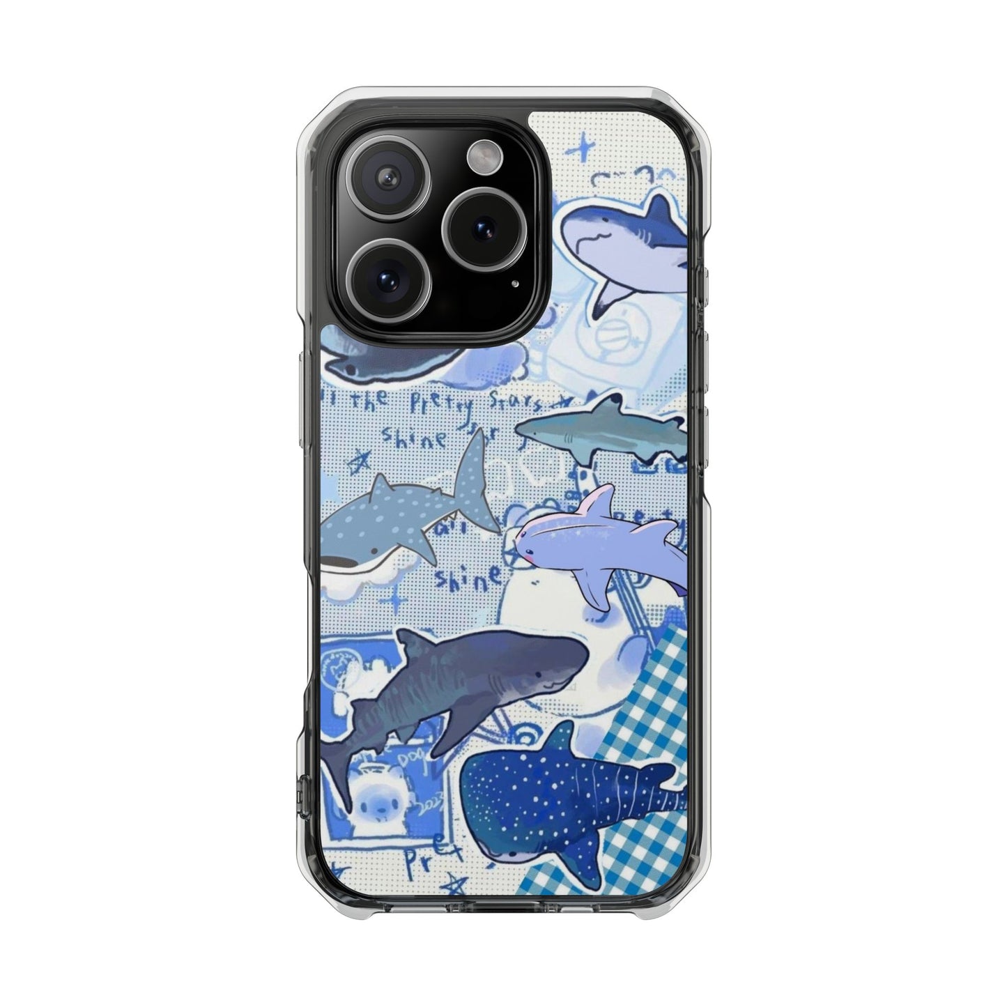 Shark Collage Magnetic Clear Impact Cases