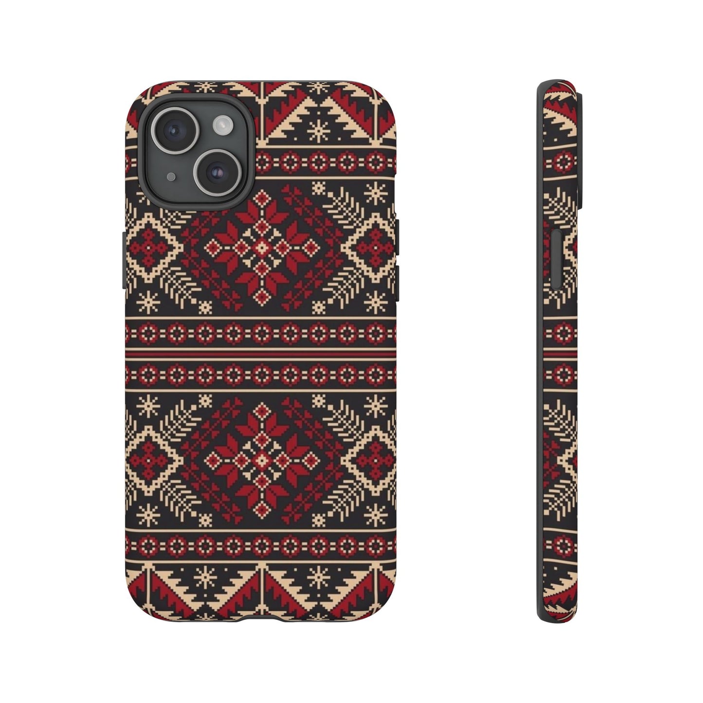 Palestinian Tatreez Black/Red/White