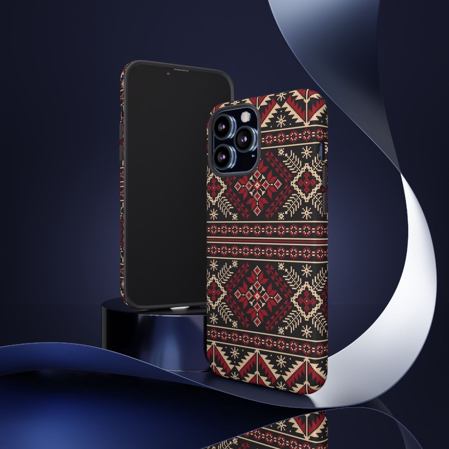 Palestinian Tatreez Black/Red/White