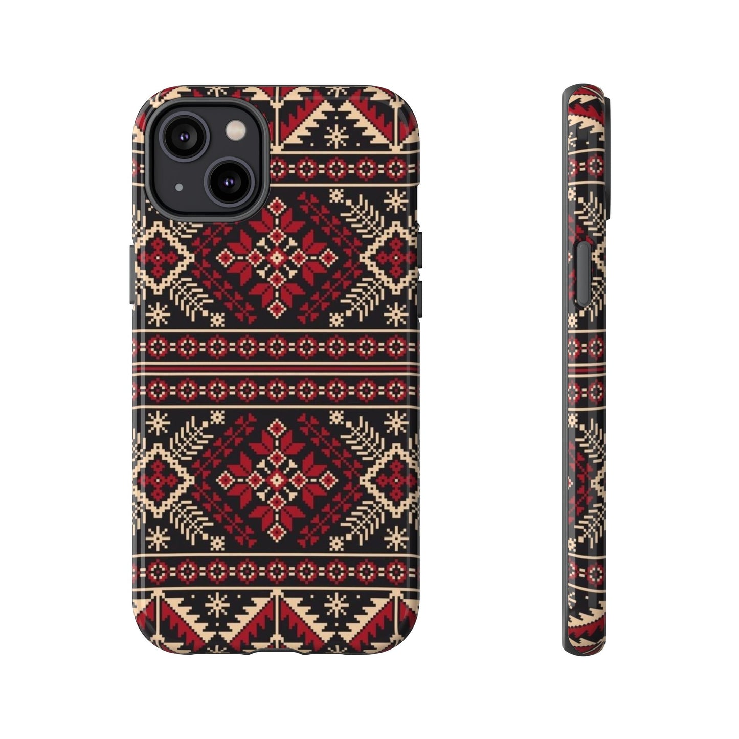 Palestinian Tatreez Black/Red/White