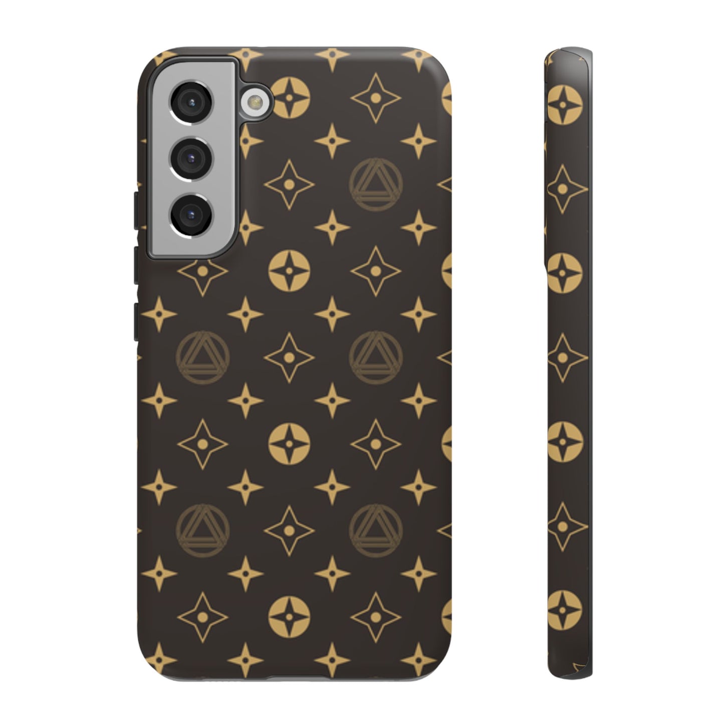 Stylish Phone Case with Abstract Gold Pattern