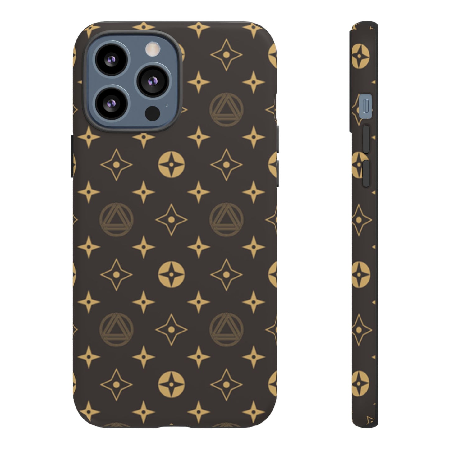 Stylish Phone Case with Abstract Gold Pattern