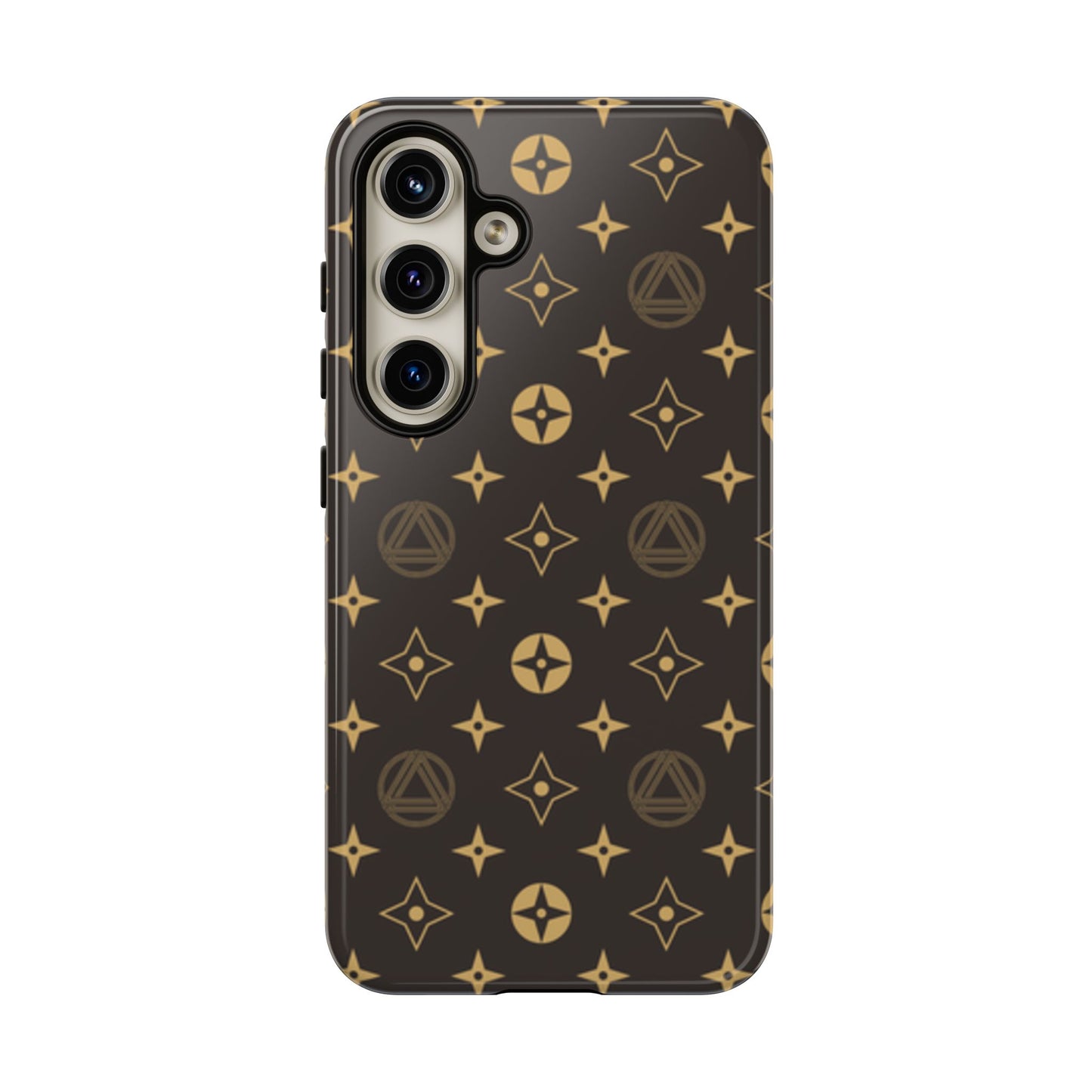 Stylish Phone Case with Abstract Gold Pattern