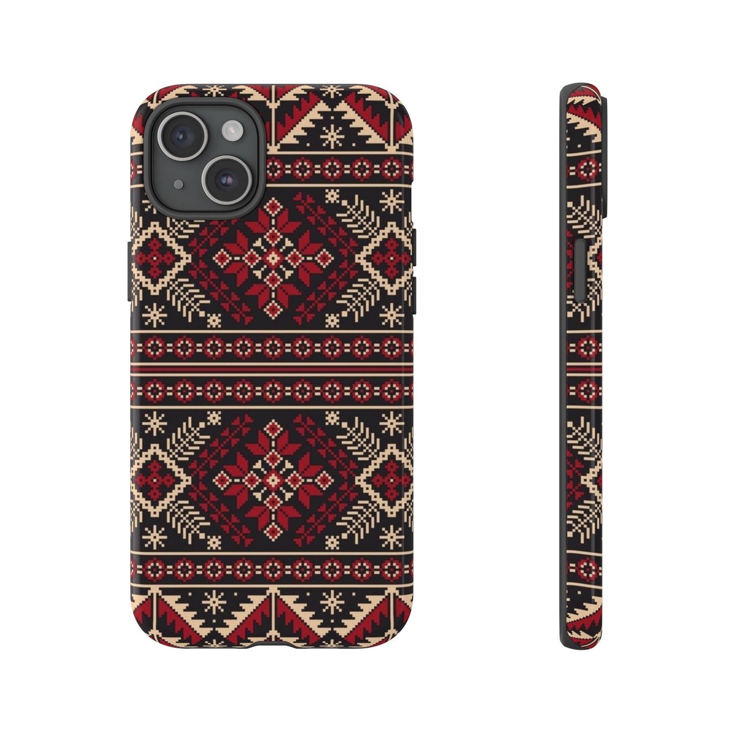 Palestinian Tatreez Black/Red/White