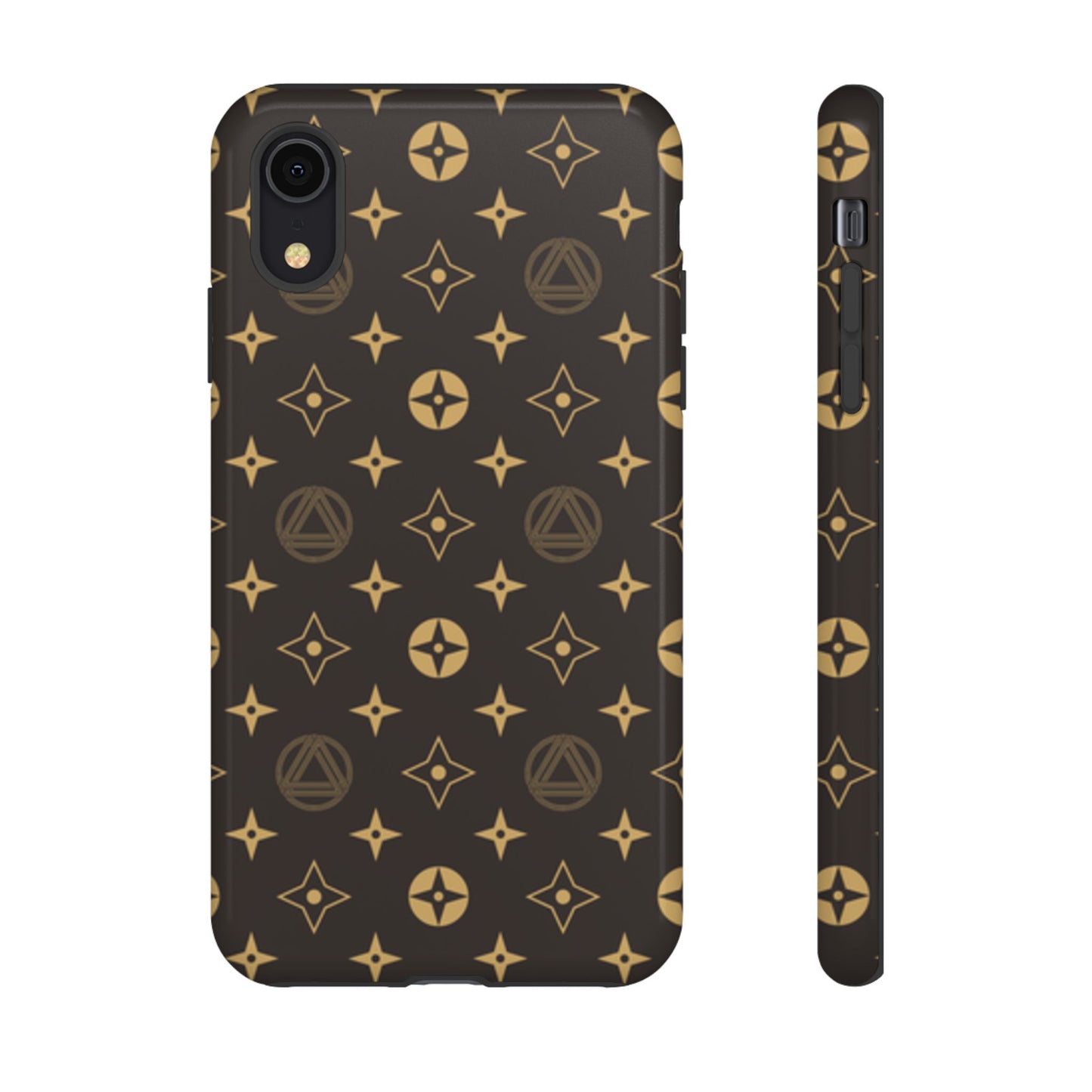 Stylish Phone Case with Abstract Gold Pattern