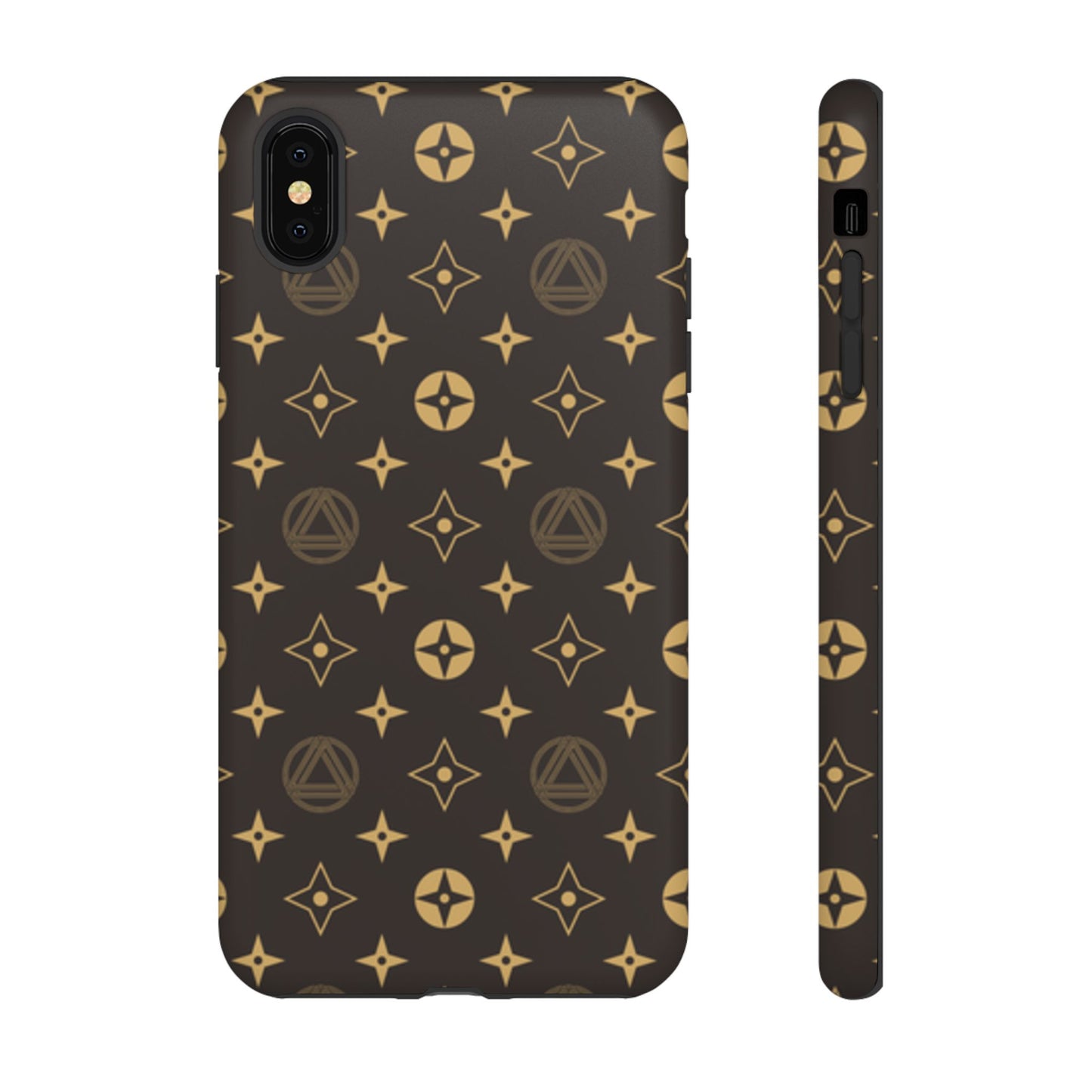 Stylish Phone Case with Abstract Gold Pattern