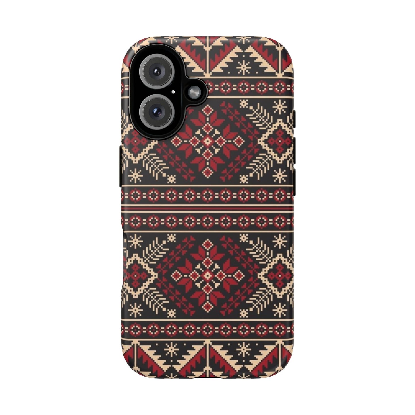 Palestinian Tatreez Black/Red/White