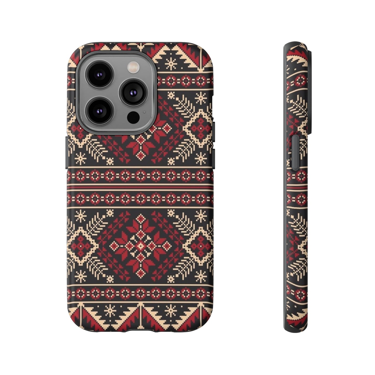 Palestinian Tatreez Black/Red/White