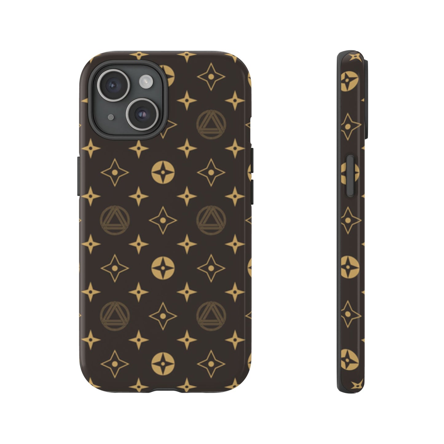 Stylish Phone Case with Abstract Gold Pattern