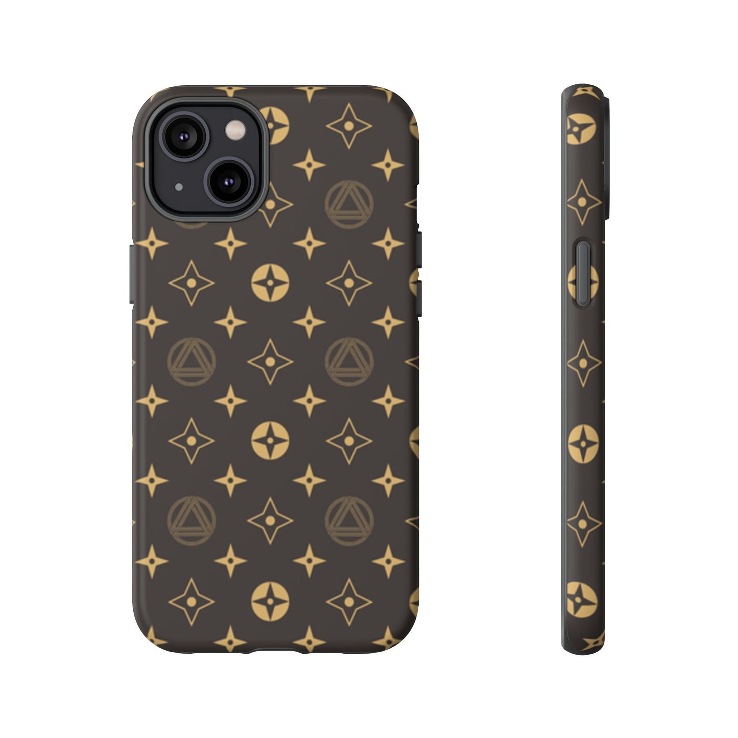 Stylish Phone Case with Abstract Gold Pattern
