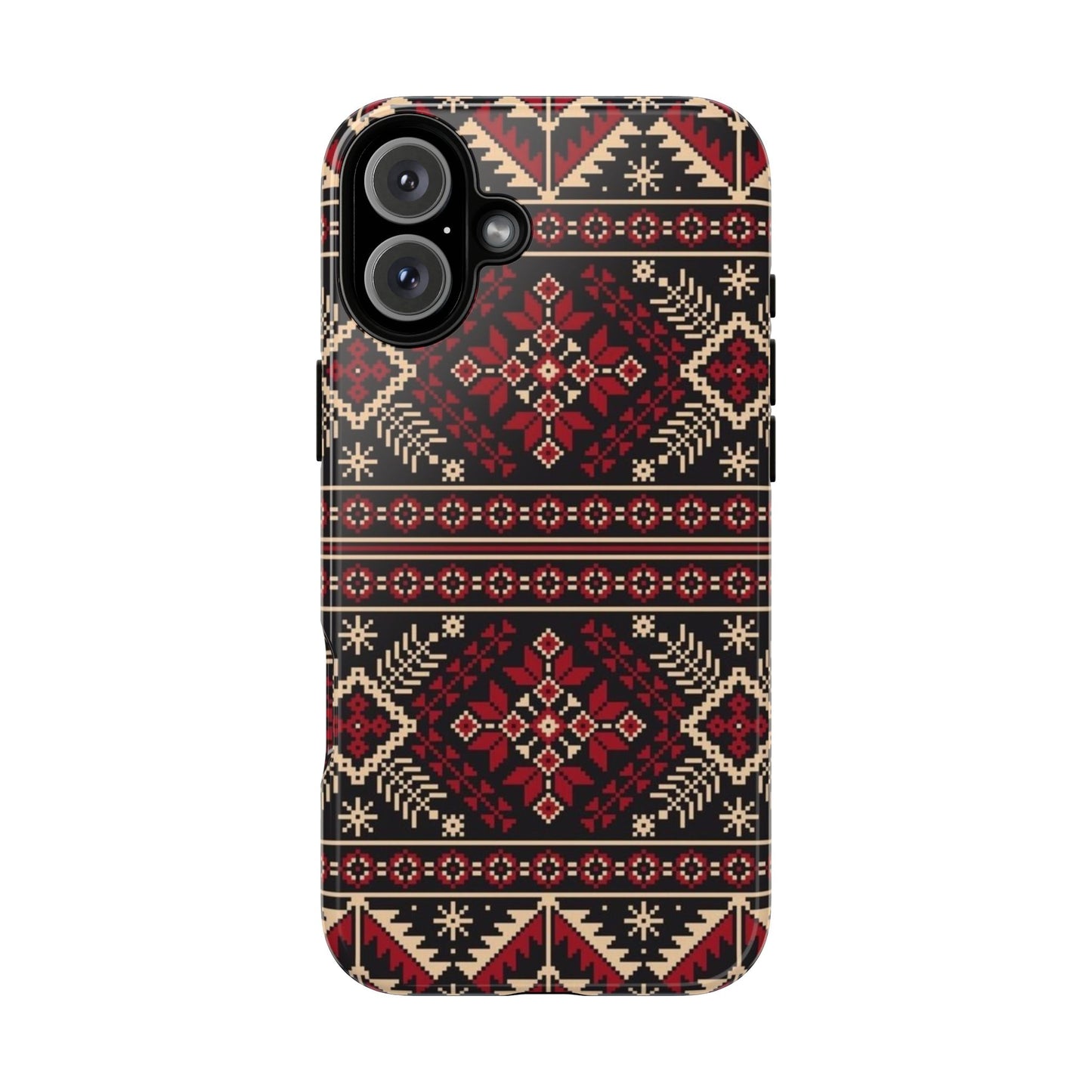 Palestinian Tatreez Black/Red/White