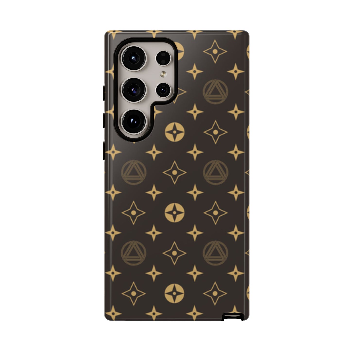 Stylish Phone Case with Abstract Gold Pattern